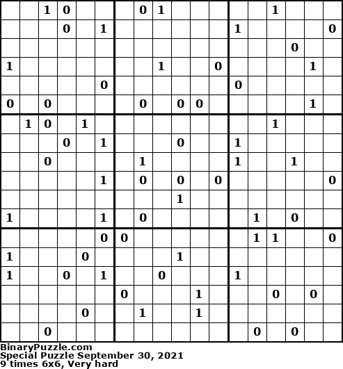 Binary Puzzle