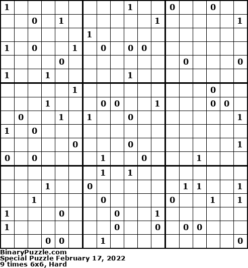 Binary Puzzle