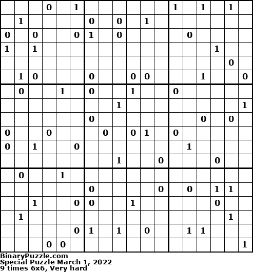 Binary Puzzle